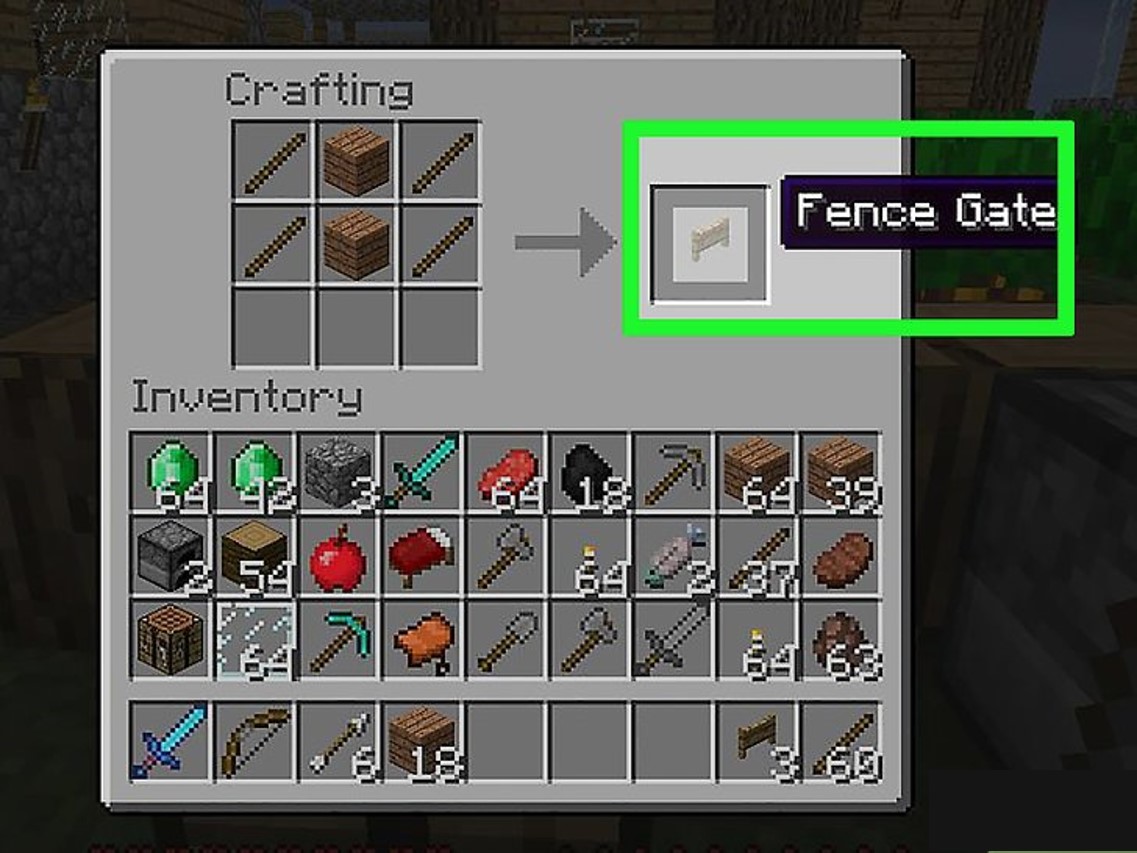 minecraft craft a fence