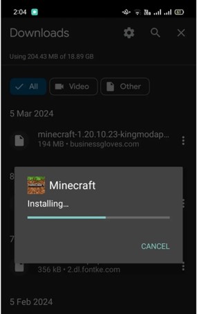 minecraft apk installation